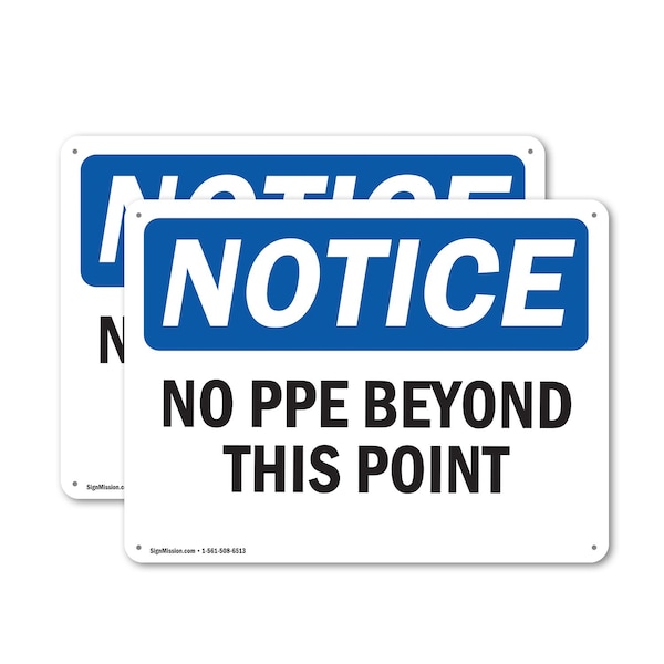 Signmission 10 in Height, 14 in Width, Plastic, Rectangle OS-2PACK-NS-P-1014-L-14756 - main
